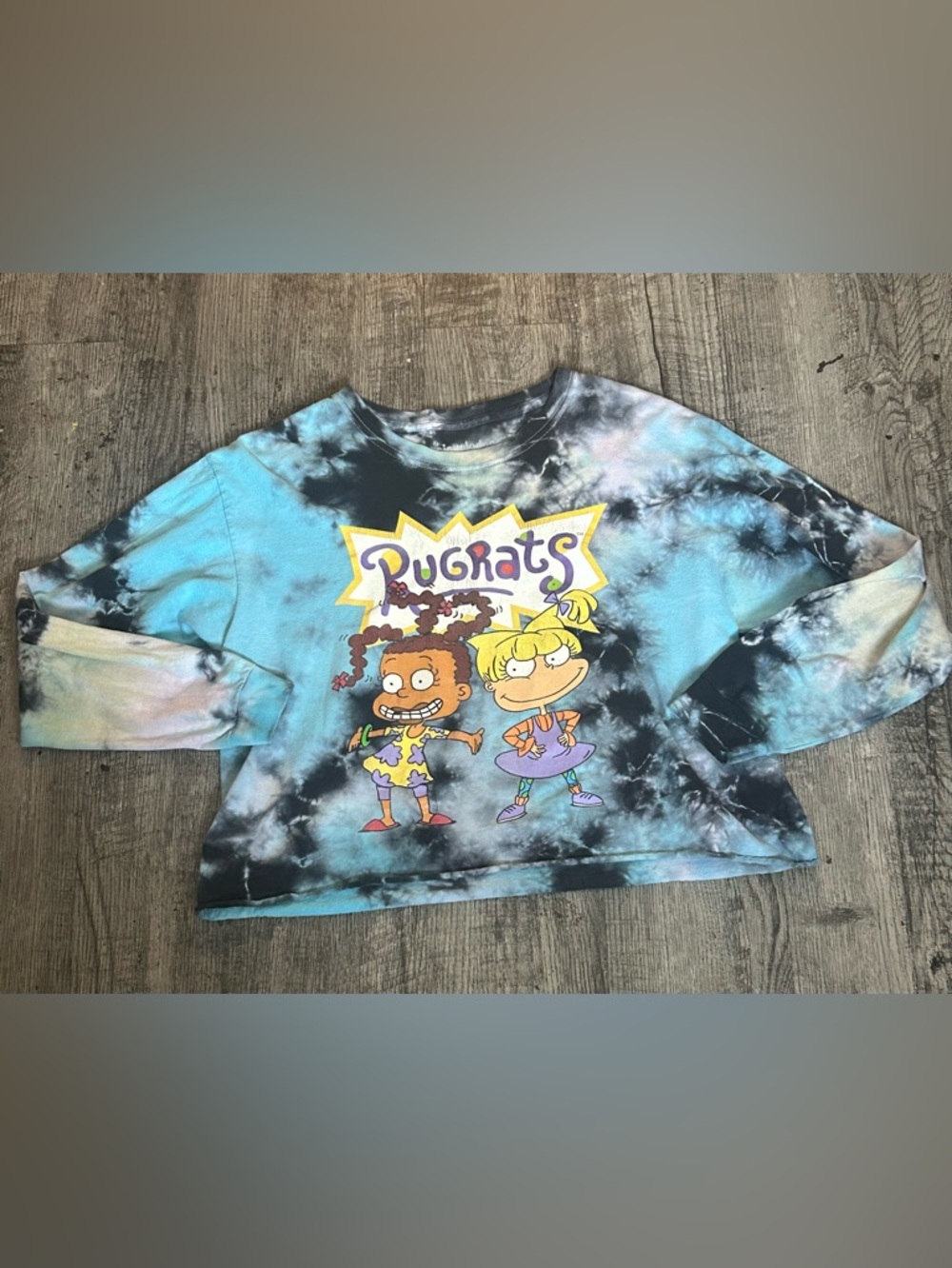 Nickelodeon Rugrats Vintage Susie & Angelica BFF Crop Sweater Size L